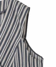 RLBED15290 HIROKO BIS GRANDE(ヒロコ ビス グランデ) ストライプショートジレ ネイビー