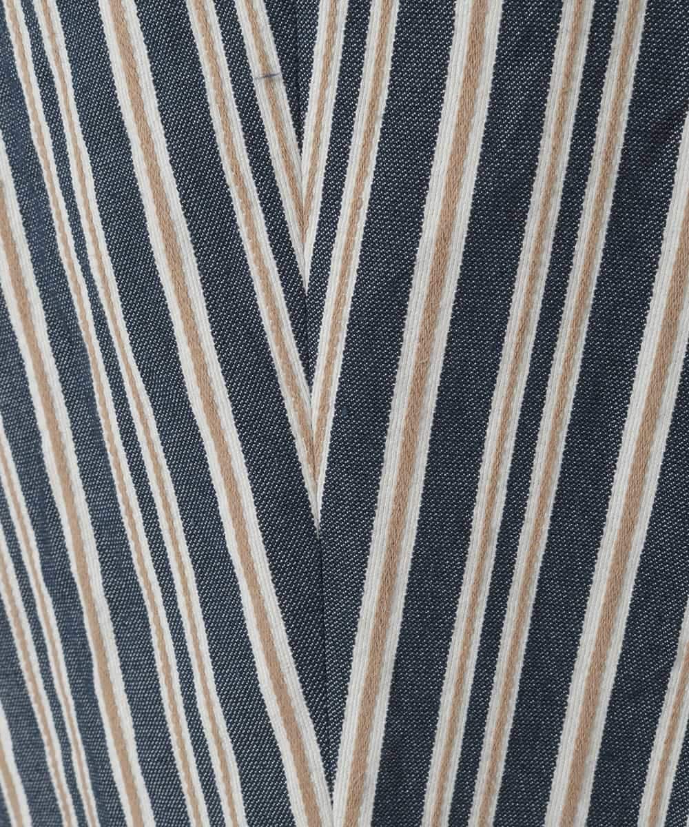 RLBED15290 HIROKO BIS GRANDE(ヒロコ ビス グランデ) ストライプショートジレ ネイビー