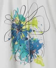 RLBED30290 HIROKO BIS GRANDE(ヒロコ ビス グランデ) ドローイングフラワーブラウス ホワイト