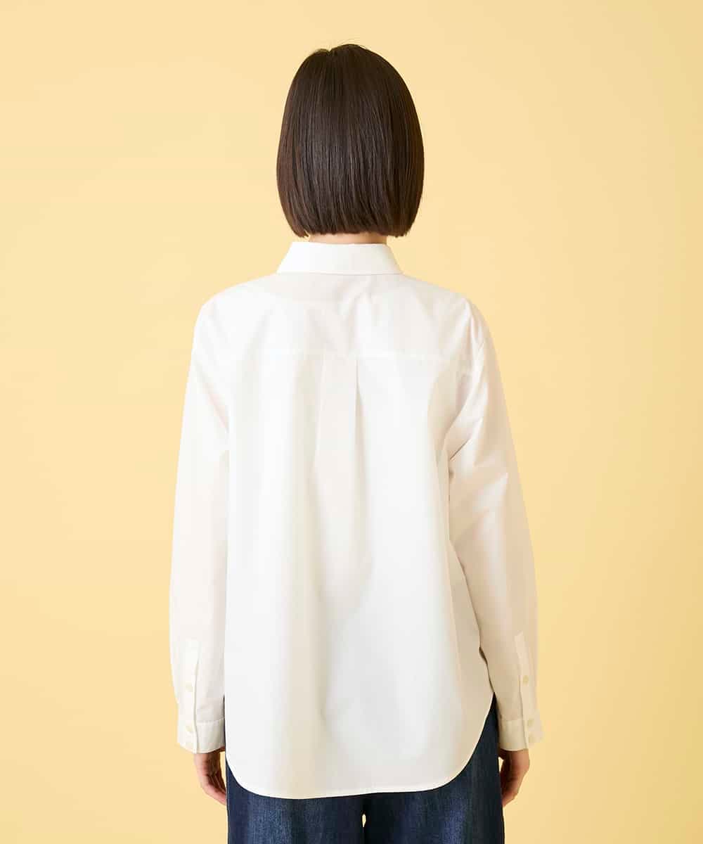 RLBED30290 HIROKO BIS GRANDE(ヒロコ ビス グランデ) 【大きいサイズ】ドローイングフラワーブラウス /洗える ホワイト