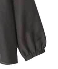 RLBED50280 HIROKO BIS GRANDE(ヒロコ ビス グランデ) スタンドカラーかまぼこプリーツブラウス ダークグレー