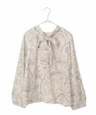 RLBED55310 HIROKO BIS GRANDE(ヒロコ ビス グランデ) ボタニカルモチーフプルオーバーブラウス アイボリー