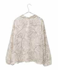 RLBED55310 HIROKO BIS GRANDE(ヒロコ ビス グランデ) ボタニカルモチーフプルオーバーブラウス アイボリー