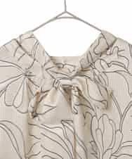 RLBED55310 HIROKO BIS GRANDE(ヒロコ ビス グランデ) ボタニカルモチーフプルオーバーブラウス アイボリー