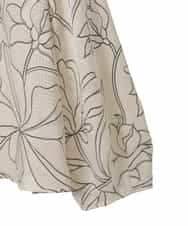 RLBED55310 HIROKO BIS GRANDE(ヒロコ ビス グランデ) ボタニカルモチーフプルオーバーブラウス アイボリー