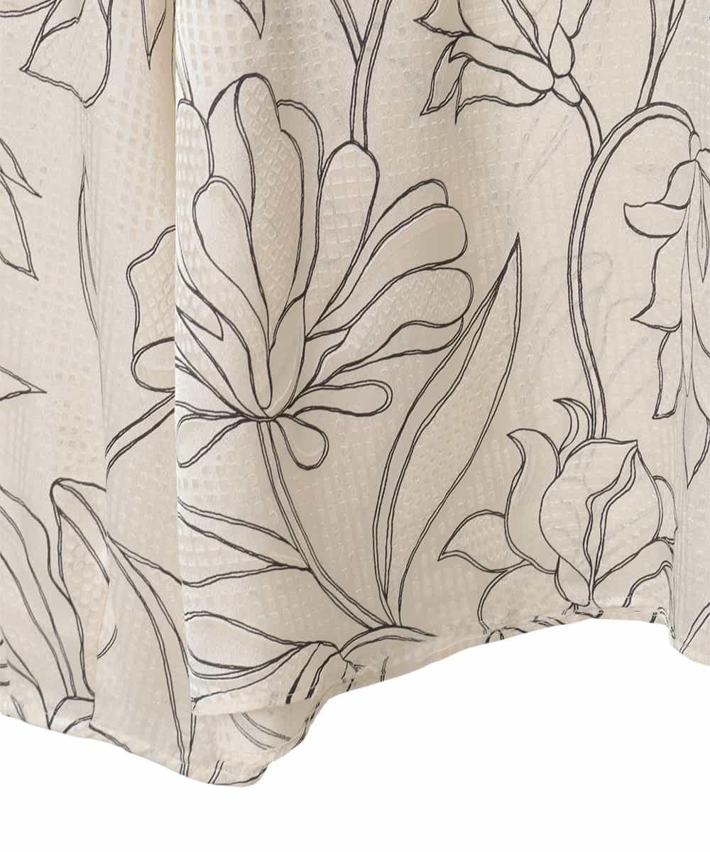 RLBED55310 HIROKO BIS GRANDE(ヒロコ ビス グランデ) ボタニカルモチーフプルオーバーブラウス アイボリー