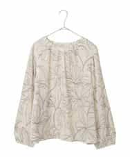 RLBED55310 HIROKO BIS GRANDE(ヒロコ ビス グランデ) ボタニカルモチーフプルオーバーブラウス アイボリー