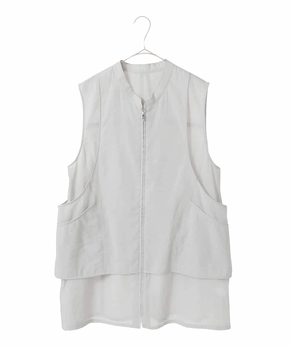 RLBFD15350 HIROKO BIS GRANDE 【大きいサイズ】レイヤード風デザインジレ /洗える