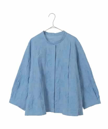 RLBFD25290 HIROKO BIS GRANDE 【大きいサイズ】ボタニカルモチーフショートブラウス