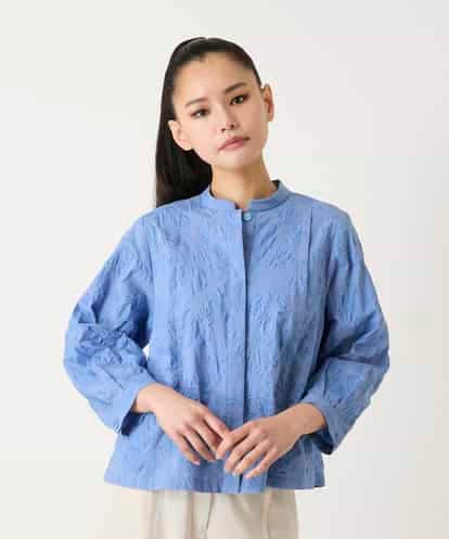 RLBFD25290  ボタニカルモチーフショートブラウス