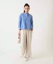 RLBFD25290 HIROKO BIS GRANDE(ヒロコ ビス グランデ) ボタニカルモチーフショートブラウス ホワイト