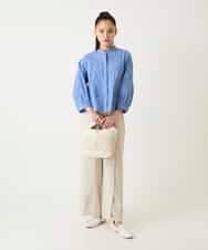 RLBFD25290 HIROKO BIS GRANDE(ヒロコ ビス グランデ) ボタニカルモチーフショートブラウス ホワイト