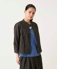 RLBFD25290 HIROKO BIS GRANDE(ヒロコ ビス グランデ) ボタニカルモチーフショートブラウス ホワイト