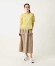 RLBFD33290 HIROKO BIS GRANDE(ヒロコ ビス グランデ) 【大きいサイズ】アイレット刺繍タックヘムブラウス アイボリー