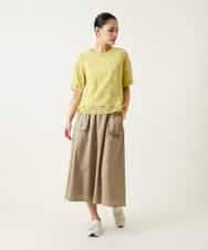 RLBFD33290 HIROKO BIS GRANDE(ヒロコ ビス グランデ) 【大きいサイズ】アイレット刺繍タックヘムブラウス アイボリー