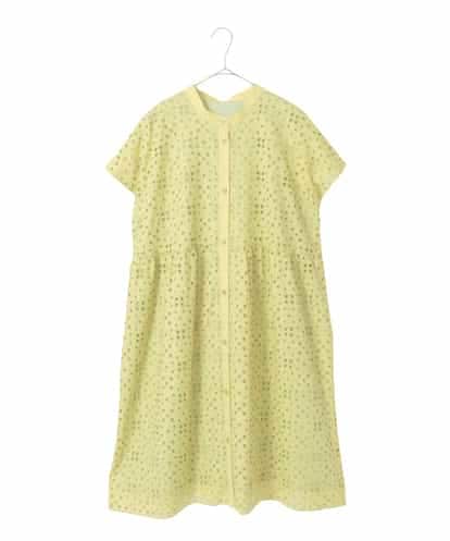 RLBFD34410 HIROKO BIS GRANDE 【大きいサイズ】アイレット刺繍フレンチスリーブチュニックブラウス