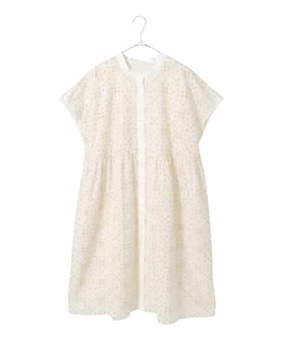 RLBFD34410 HIROKO BIS GRANDE 【大きいサイズ】アイレット刺繍フレンチスリーブチュニックブラウス