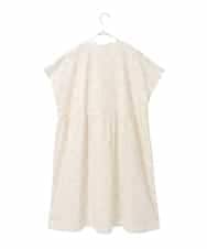 RLBFD34410 HIROKO BIS GRANDE(ヒロコ ビス グランデ) 【大きいサイズ】アイレット刺繍フレンチスリーブチュニックブラウス アイボリー