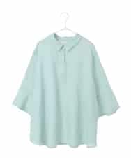 RLBFD45200 HIROKO BIS GRANDE(ヒロコ ビス グランデ) 【大きいサイズ】フレアスリーブ麻ブラウス グリーン