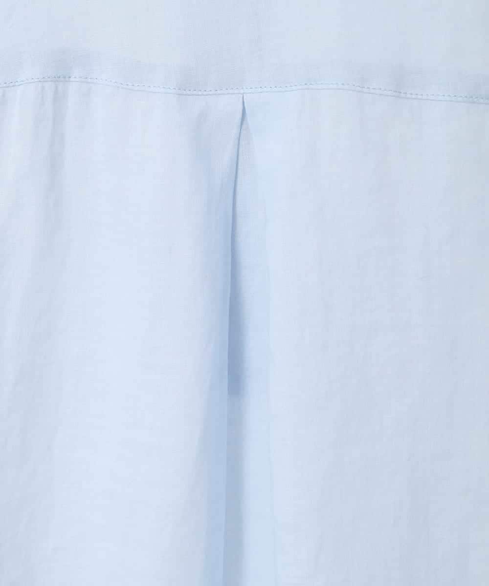 RLBFD45200 HIROKO BIS GRANDE(ヒロコ ビス グランデ) 【大きいサイズ】フレアスリーブ麻ブラウス ライトブルー