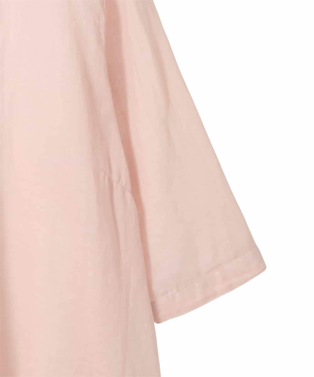 RLBFD47230 HIROKO BIS GRANDE(ヒロコ ビス グランデ) 【大きいサイズ】ピンタックフレア麻ブラウス ピンク