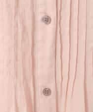 RLBFD47230 HIROKO BIS GRANDE(ヒロコ ビス グランデ) 【大きいサイズ】ピンタックフレア麻ブラウス ピンク