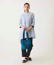 RLBFD47230 HIROKO BIS GRANDE(ヒロコ ビス グランデ) 【大きいサイズ】ピンタックフレア麻ブラウス ピンク