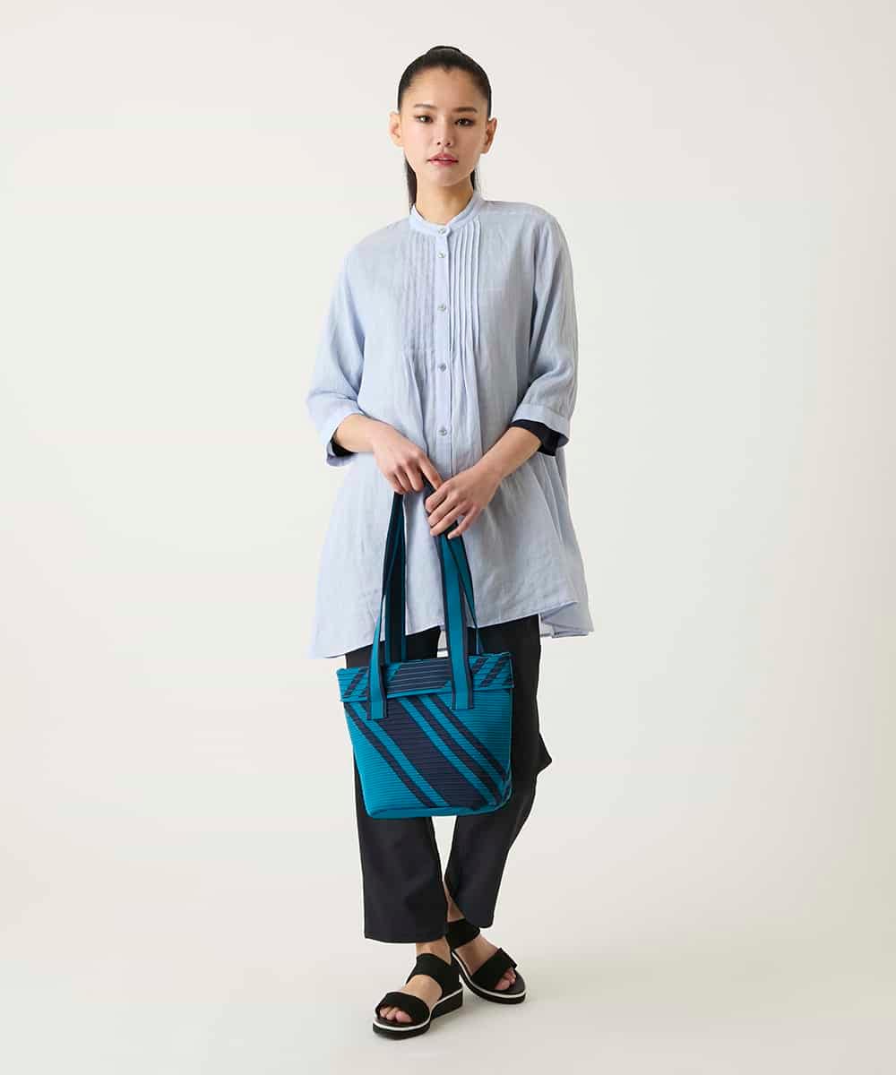 RLBFD47230 HIROKO BIS GRANDE(ヒロコ ビス グランデ) 【大きいサイズ】ピンタックフレア麻ブラウス ピンク