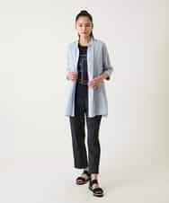 RLBFD47230 HIROKO BIS GRANDE(ヒロコ ビス グランデ) 【大きいサイズ】ピンタックフレア麻ブラウス ピンク