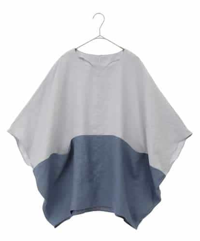 RLBFT11280 HIROKO BIS GRANDE ラウンドシルエット配色デザインブラウス