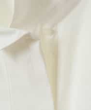RLBFW50240 HIROKO BIS GRANDE(ヒロコ ビス グランデ) 【大きいサイズ】オーバーラップカラーブラウス /洗濯機で洗える ホワイト