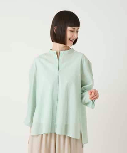 RLBGE28280  ストライプリネンタッチブラウス