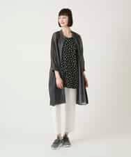 RLBGE30260 HIROKO BIS GRANDE(ヒロコ ビス グランデ) サテンデニムタックフレアーチュニック ネイビー