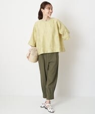 RLBGS15250 HIROKO BIS GRANDE(ヒロコ ビス グランデ) 【洗える】インナー付きワイドシルエットプルオーバー イエロー