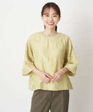 RLBGS15250 HIROKO BIS GRANDE(ヒロコ ビス グランデ) 【洗える】インナー付きワイドシルエットプルオーバー イエロー
