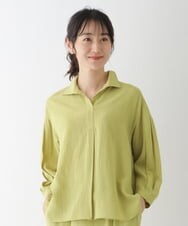 RLBGT01260 HIROKO BIS GRANDE(ヒロコ ビス グランデ) 【洗濯機で洗える】ドライタッチタックデザインシャツ オレンジ