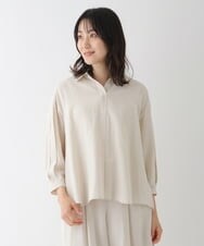 RLBGT01260 HIROKO BIS GRANDE(ヒロコ ビス グランデ) 【洗濯機で洗える】ドライタッチタックデザインシャツ オレンジ