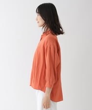 RLBGT01260 HIROKO BIS GRANDE(ヒロコ ビス グランデ) 【洗濯機で洗える】ドライタッチタックデザインシャツ オレンジ