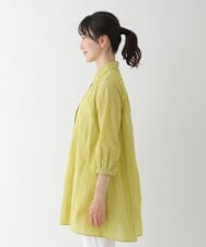 RLBGT06300 HIROKO BIS GRANDE(ヒロコ ビス グランデ) 【洗える】塩縮加工Aラインチュニックブラウス イエロー