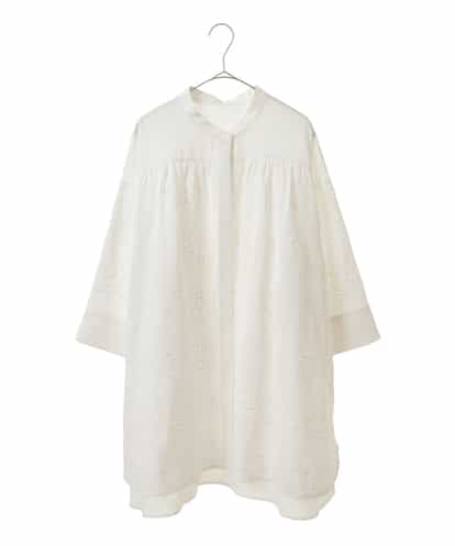 RLBGW05290 HIROKO BIS GRANDE 【大きいサイズ】アイレット刺繍デザインチュニックシャツ /洗える