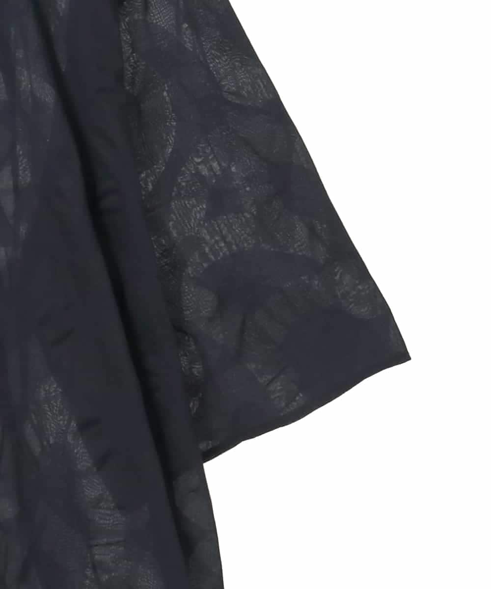 RLBHE30280 HIROKO BIS GRANDE(ヒロコ ビス グランデ) 【大きいサイズ】幾何デザインオーバーシルエットブラウス /洗える ネイビー