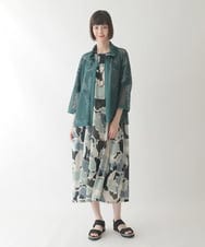 RLBIB01290 HIROKO BIS GRANDE(ヒロコ ビス グランデ) 【大きいサイズ】ナチュラルメッシュショートブルゾン /洗える ネイビー