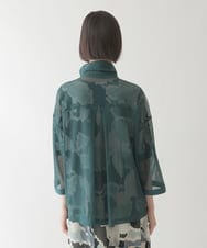 RLBIB01290 HIROKO BIS GRANDE(ヒロコ ビス グランデ) 【大きいサイズ】ナチュラルメッシュショートブルゾン /洗える ネイビー
