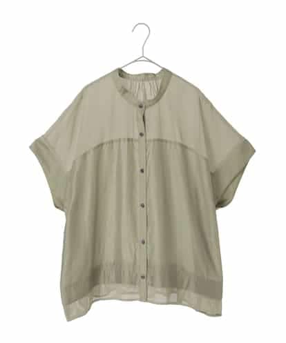 RLBIE02250 HIROKO BIS GRANDE メッシュアクセントスクエアシルエットブラウス
