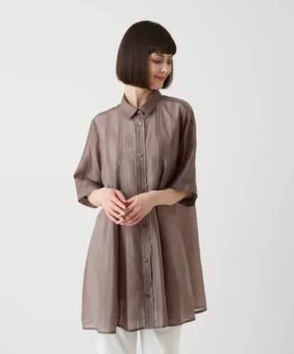 RLBIE03290 HIROKO BIS GRANDE メッシュアクセントシアーチュニックシャツ