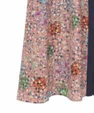 RLEAE40470 HIROKO BIS GRANDE(ヒロコ ビス グランデ) 幾何フラワーアートプリントワンピース ブラウン