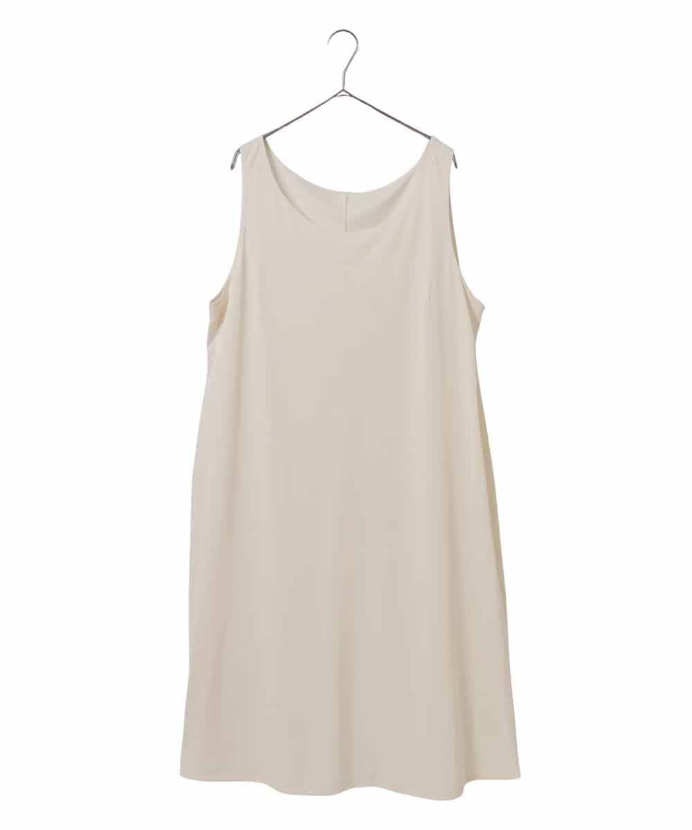 RLEAF10450 HIROKO BIS GRANDE(ヒロコ ビス グランデ) 【大きいサイズ】ペイント柄タックフレアワンピース アイボリー