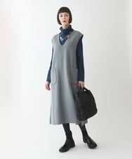 RLEAV02450 HIROKO BIS GRANDE(ヒロコ ビス グランデ) ウールリバージャンパースカート ベージュ