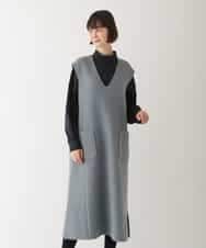 RLEAV02450 HIROKO BIS GRANDE(ヒロコ ビス グランデ) ウールリバージャンパースカート ベージュ