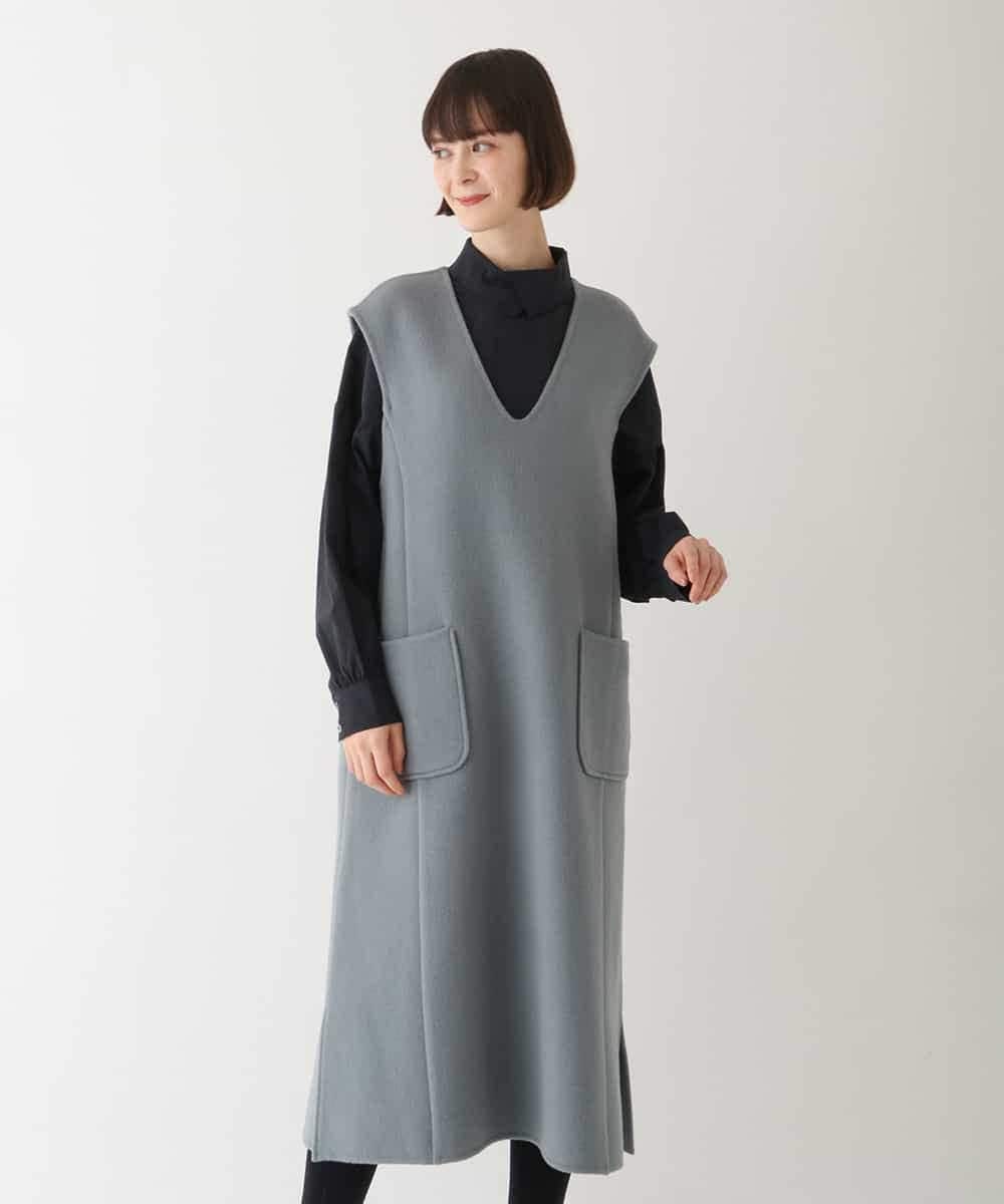 RLEAV02450 HIROKO BIS GRANDE(ヒロコ ビス グランデ) ウールリバージャンパースカート ベージュ